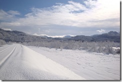 荒川土手からの雪景色